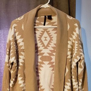Aztec print cardigan